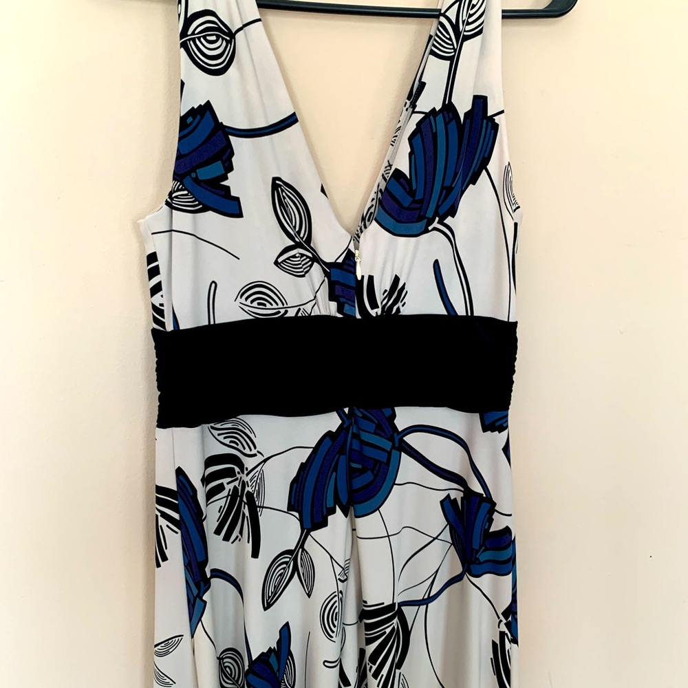 Flower print formal dress